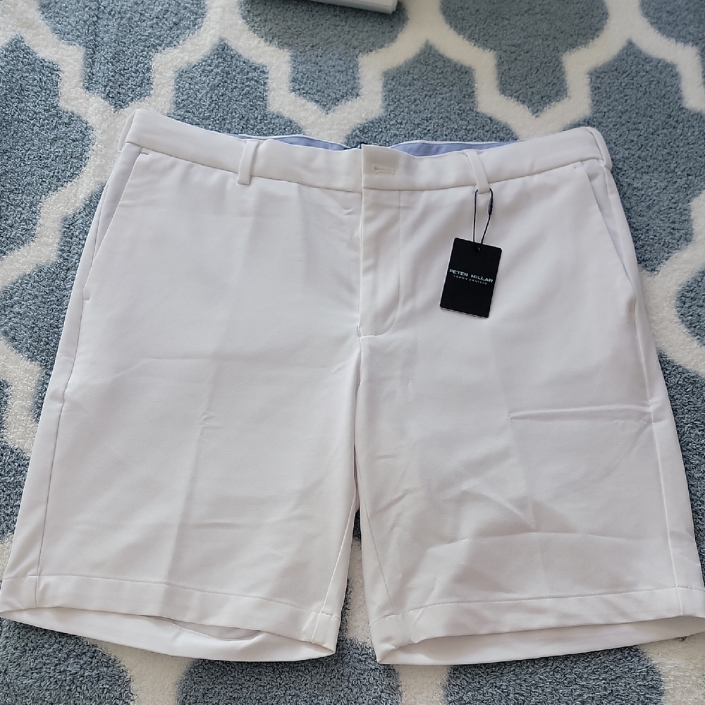 Peter Millar Men's Classic White Shorts Size 34